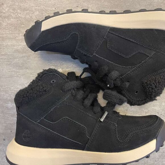 TIMBERLAND WOMEN'S RETRO SWIFT HIGH TOP LACE SNEAKE BLACK SUEDE A431J-EK4 - Picture 7 of 9